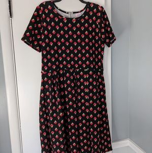 LuLaRoe Amelia Dress 2xl Strawberries